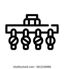 irrigation pipeline system line icon vector. irrigation pipeline system sign. isolated contour symbol black illustration