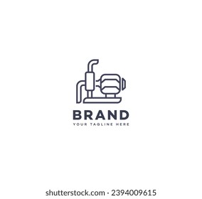 Irrigation pump logo design template elements. Vector illustration. New Modern logo.