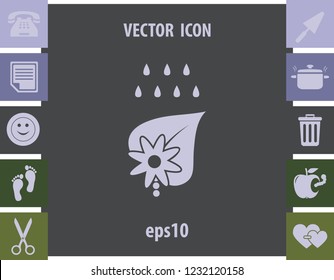 Irrigation sign, vector icon