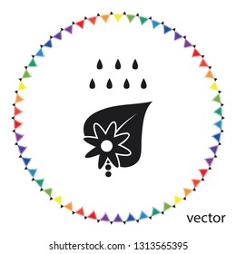Irrigation sign, vector icon