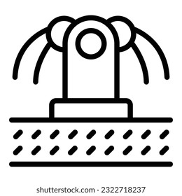 Irrigation sprinkler icon outline vector. Water drip. Farm pipe