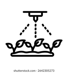Irrigação Sprinkler Contorno bold Vetor Ícone que pode ser facilmente modificado ou editado 