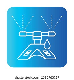 Irrigation system color line icon for digital and print projects.  Minimal clean icons for apps and websites. Modern simple icons for UI UX and branding