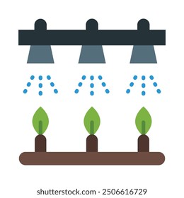 Irrigation System Flat Icon Design For Personal nad Commercial Use