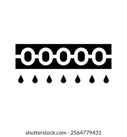 Irrigation system icon. Concept of water conservation and agriculture.