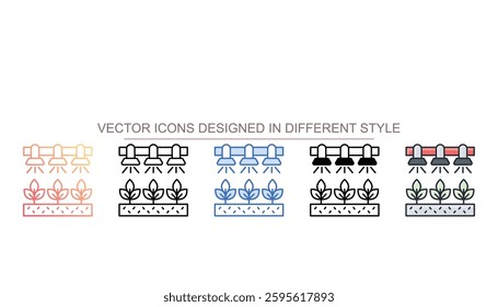 Irrigation System icon design with white background stock illustration