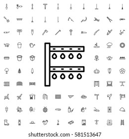 irrigation system icon illustration isolated vector sign symbol. Gardening icons set.