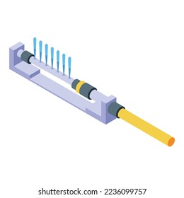 Irrigation system icon isometric vector. Water pipe. Farm hose