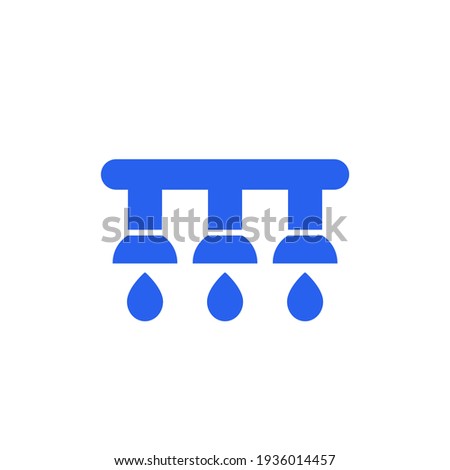 irrigation system icon on white