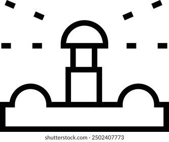 irrigation system icon. Thin linear style design isolated on white background