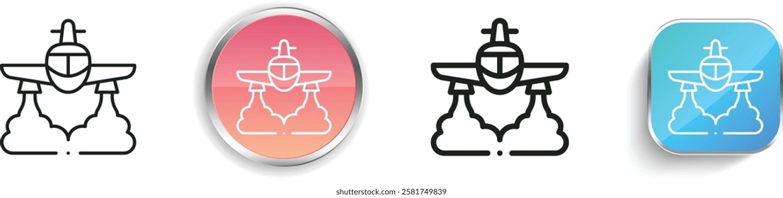 irrigation system icon. Thin Linear, Regular and Button Style Design Isolated On White Background