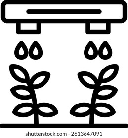 Irrigation System Line Vector Icon Design