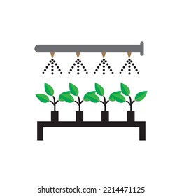irrigation system or plant watering icon. vector illustration symbol design.