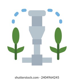 Irrigation System Vector Flat Icon For Personal And Commercial Use.
