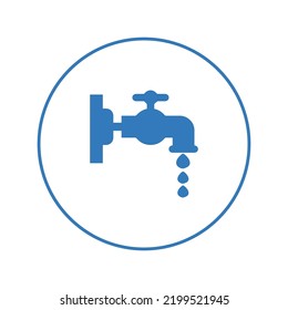 Irrigation system water tab icon | Circle version icon |