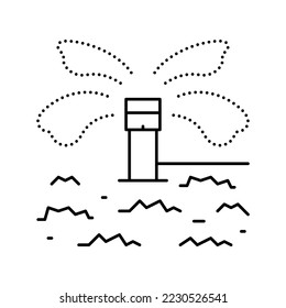 irrigation system for watering line icon vector. irrigation system for watering sign. isolated contour symbol black illustration