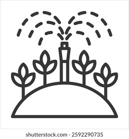 Irrigation Tubing Icon Vector Illustration Outline