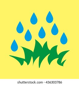 irrigation watering plants, vector icon