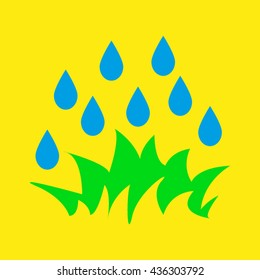 irrigation watering plants, vector icon