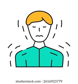 irritability health problem line icon vector. irritability health problem sign. isolated symbol illustration
