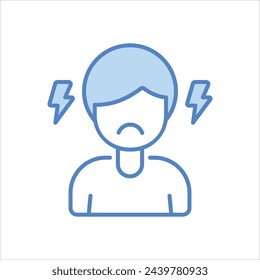 Icono de irritabilidad stock editable vector stock