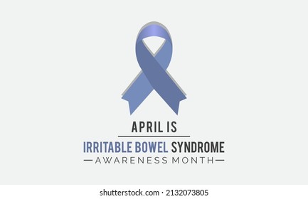 Mes de concienciación sobre el síndrome intestinal irritable (IBS). Banner de salud, tarjeta, afiche, fondo.
