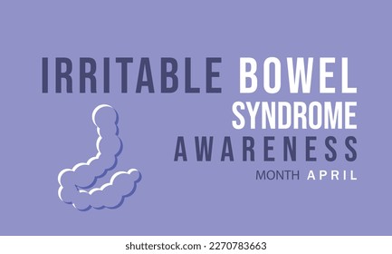 Mes de concienciación sobre el síndrome Bowel irritable (IBS). Plantilla para fondo, cartel, tarjeta, cartel 