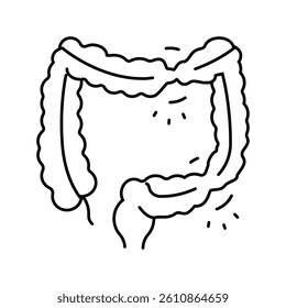 irritable bowel syndrome line icon vector. irritable bowel syndrome sign. isolated contour symbol black illustration