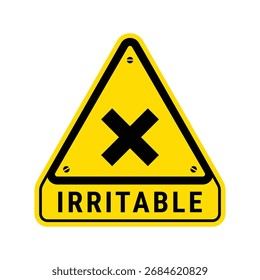 Señal irritable de advertencia de seguridad en el trabajo