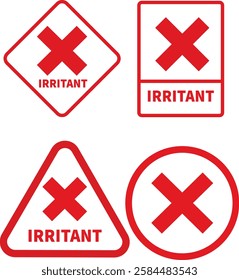 Irritant Harmful health GHS symbol pictogram vector illustration.
