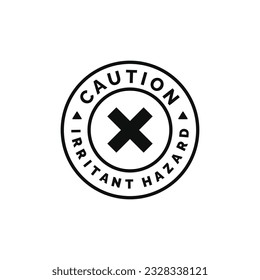 Irritant hazard caution warning symbol design vector