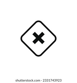 Irritant hazard caution warning symbol design vector