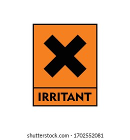 Irritant hazard sign or symbol vector design isolated on white background