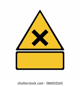 Irritant substance sign vector design isolated on white background
