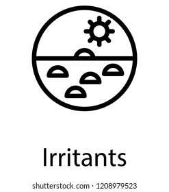 Irritants on skin surface