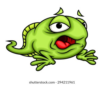 Irritated Cartoon Frog