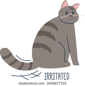 Irritated cat pet animal language