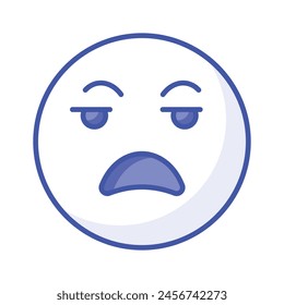 Irritated emoji vector design, ready to use and download premium vector