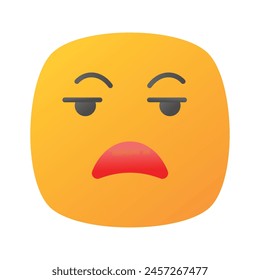 Irritated emoji vector design, ready to use and download premium vector