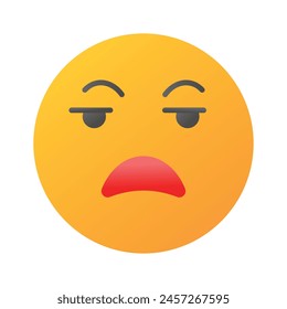 Irritated emoji vector design, ready to use and download premium vector