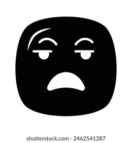 Irritated emoji vector design, ready to use and download premium vector