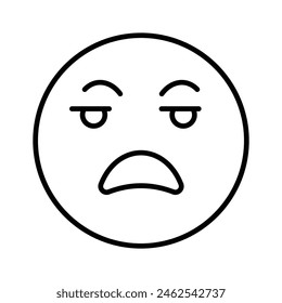 Irritated emoji vector design, ready to use and download premium vector