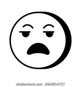 Irritated emoji vector design, ready to use and download premium vector