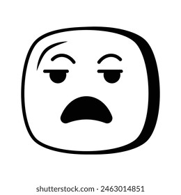 Irritated emoji vector design, ready to use and download premium vector