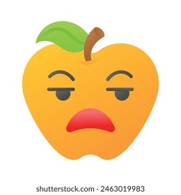 Irritated emoji vector design, ready to use and download premium vector