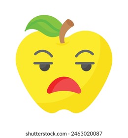 Irritated emoji vector design, ready to use and download premium vector