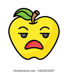 Irritated emoji vector design, ready to use and download premium vector