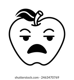 Irritated emoji vector design, ready to use and download premium vector