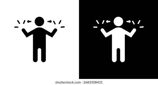 Colección de ícono humano irritado. Ilustración plana de icono de Vector