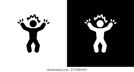 Diseño de Vector de conjunto de iconos humanos irritados para el concepto y el Diseño web móviles.
